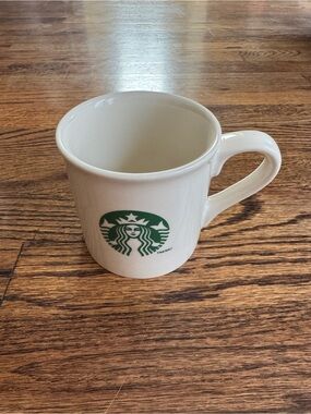 Starbucks White Ceramic Mug with Green Logo